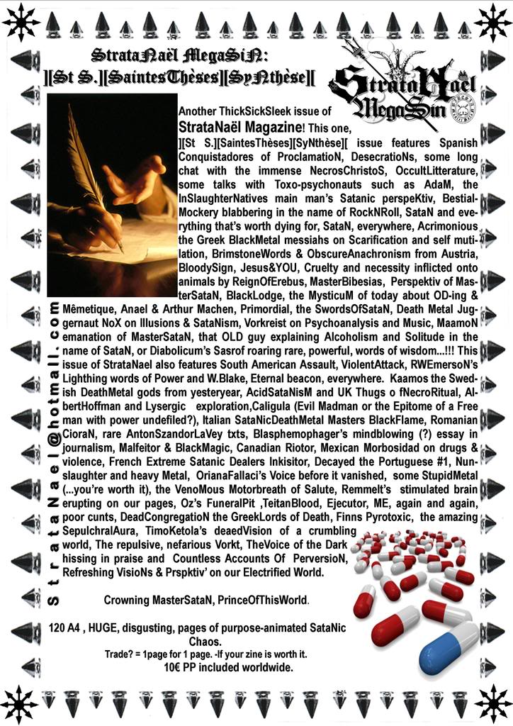 [Zine] Stratanael MegaSin FlyerStSplumpills