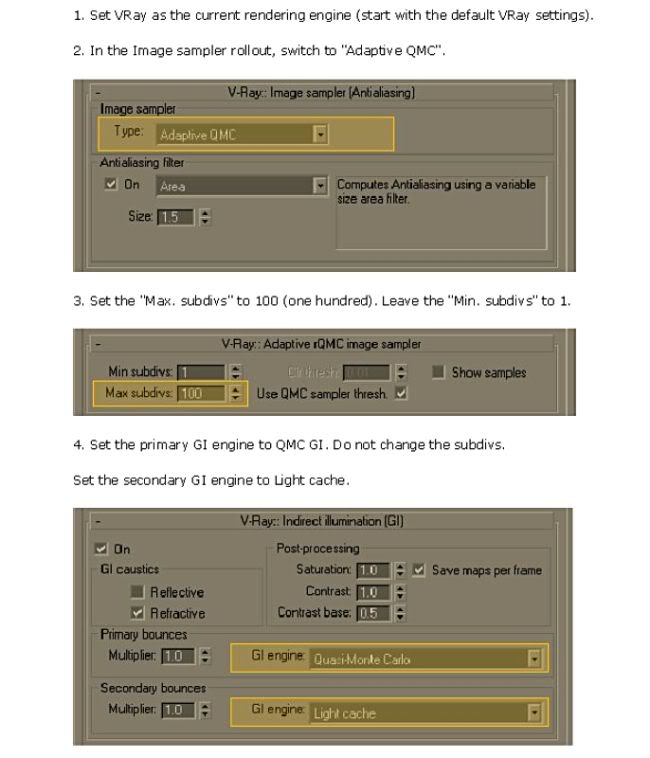 Share your Vray Settings Here Rendersettings