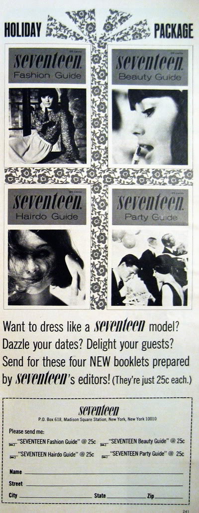 Seventeen Magazine "Models" Booklet 1967 ~ Part 2 Blog_ColleenC_1965_Nov_17_Guide_OrderForm_LindaS_SusanVW_JillT