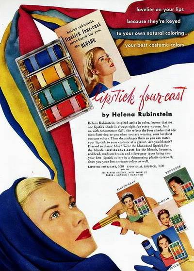 NEW Helena Rubinstein Ads ~ 1946-1973 Blog_HelenaR_1947_Four_Cast