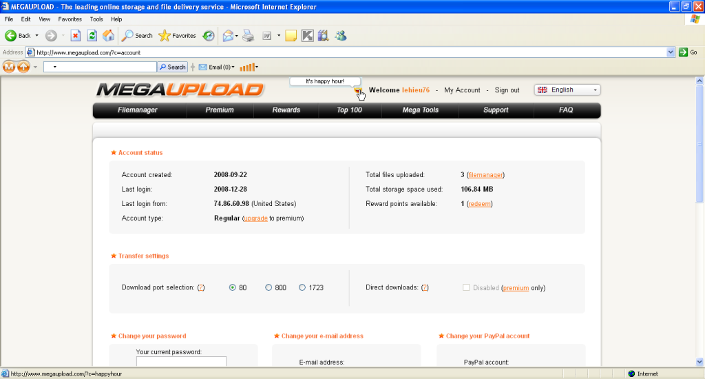 Hướng dẫn download từ Megaupload Happyhour4