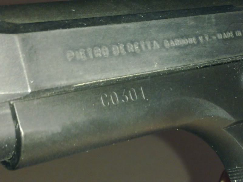 A.C.G  P.BERETTA  M92FS SerialNumber