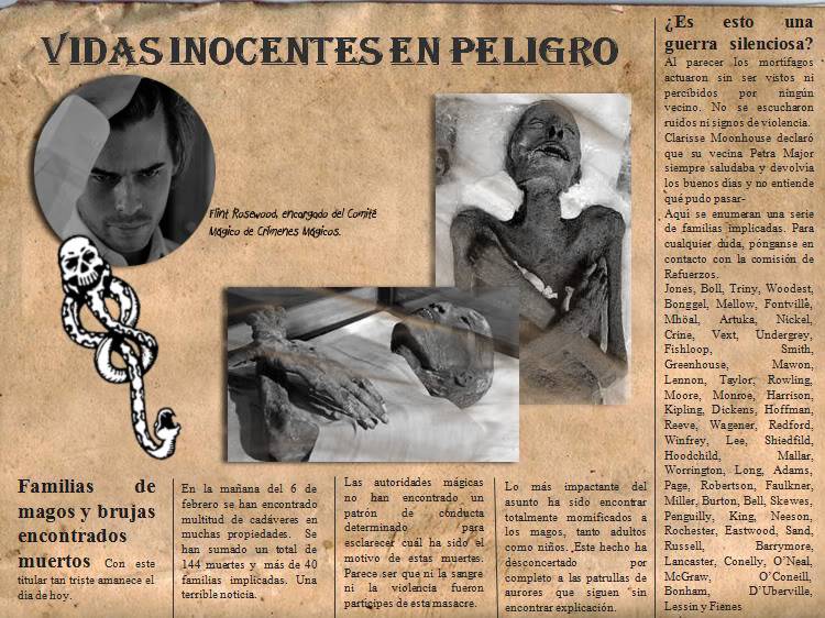 Heraldo de Hogwarts: Vidas inocentes en peligro Heraldo2