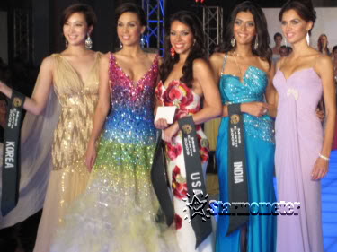 Miss Earth 2009 Update: Top 15 in Swimsuit and Evening Gown Revealed!!!! 5finalistseveninggown