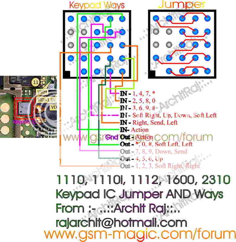 1110.1600, 2310, 1112 keypad jumper ways... 11101600KeypadICJumperandways