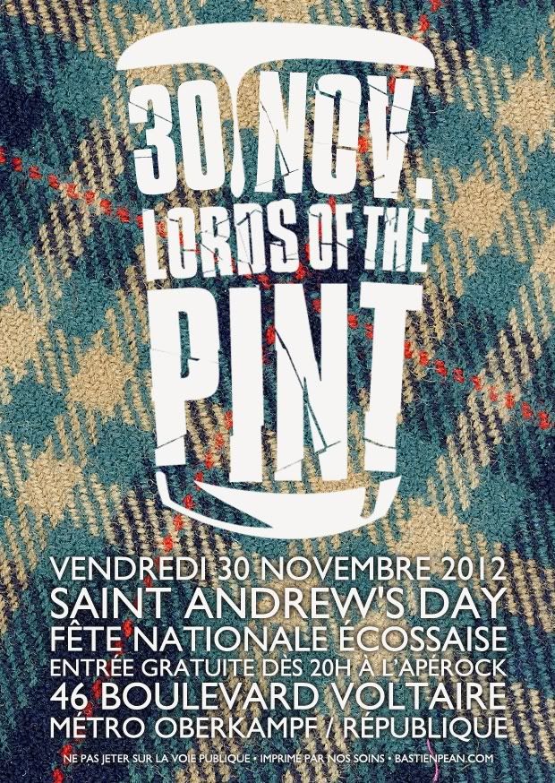 30/11 Paris : SAINT ANDREW - Fête Nationale Ecossaise  30NOV-LOTP-V3