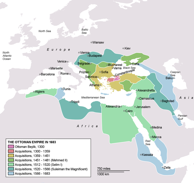 Turki Merindukan Kejayaan Khilafah Ottoman 637px-OttomanEmpireIn1683