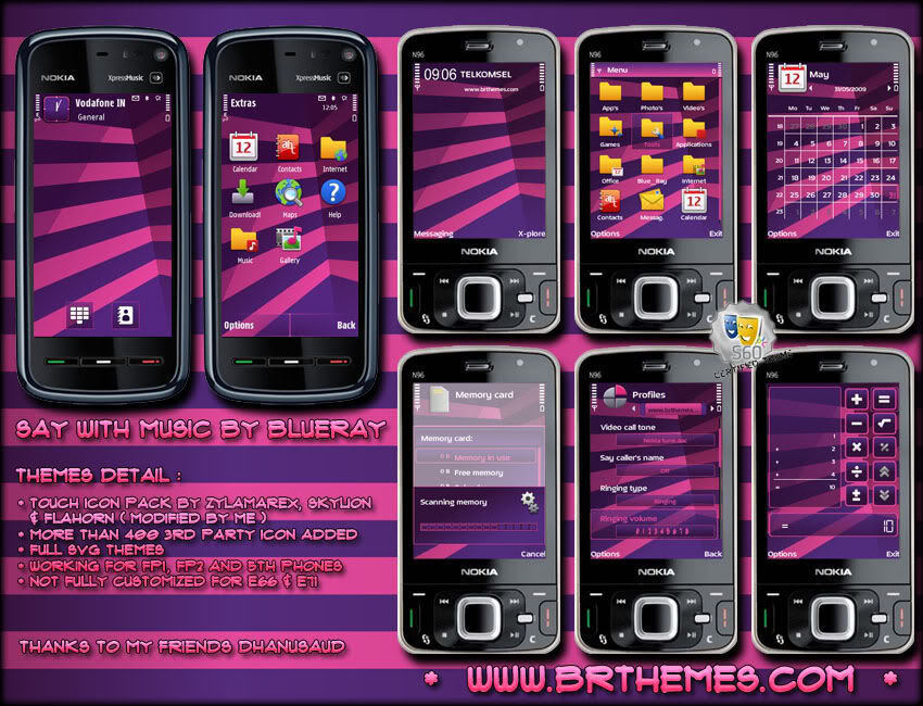 S60 5th Edition Themes for Nokia N97, Nokia 5800 Say_With_Music