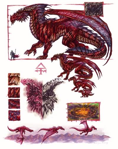 Dragões Cromáticos - Dragão Vermelho Red-1