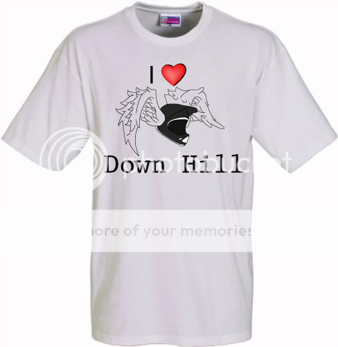 Downhill Rider  t-shirt Camiseta-blancalogodownhill