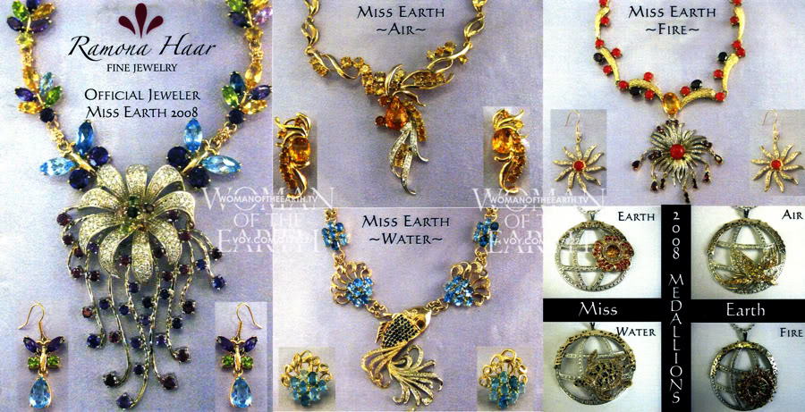 Exclusive Jewelries and Medallions for Miss Earth 2008 Winners Medallion