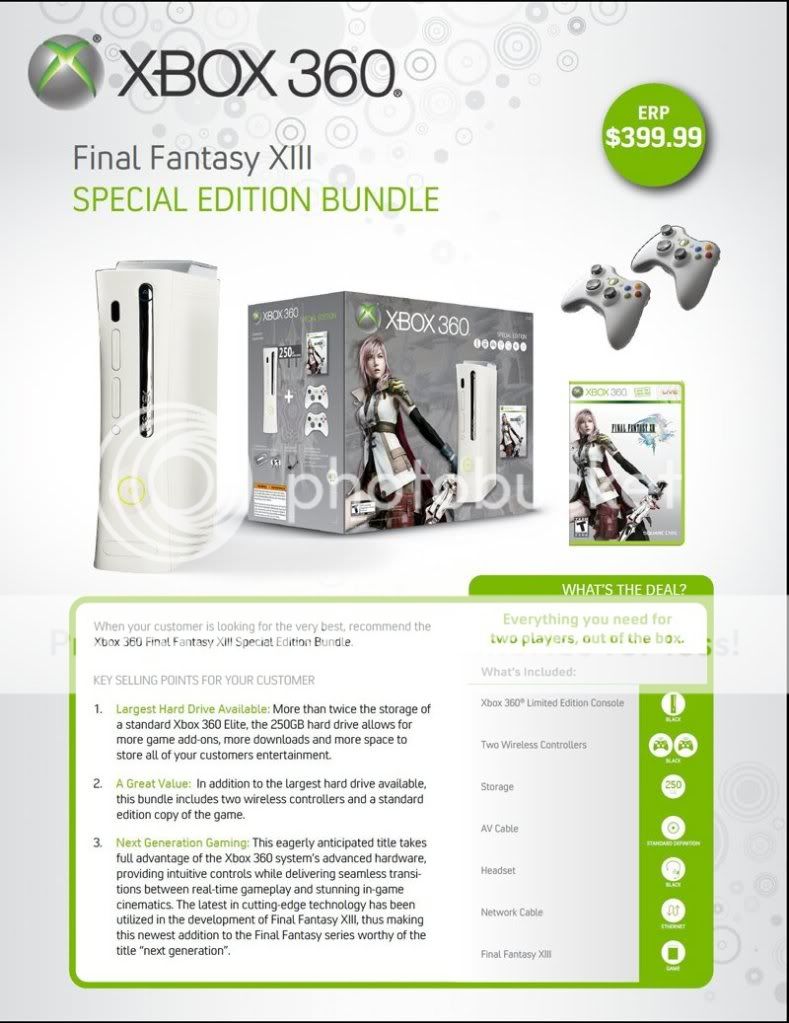 Final Fantasy XIII 250 gig XBox 360 bundle announced. FFXIIIbundle_46269_screen