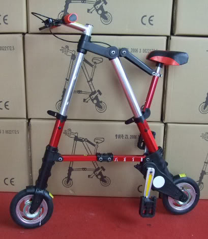 Folding Bike/ Sepeda Lipat A-Bike, ringkes dan ringan Red-folding-bike