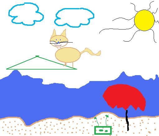 summertime drawing contest Surfingcat