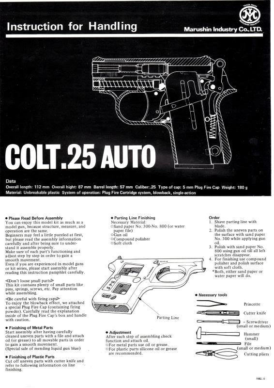 Marushin's Colt 25 Automatic Pistol Page1