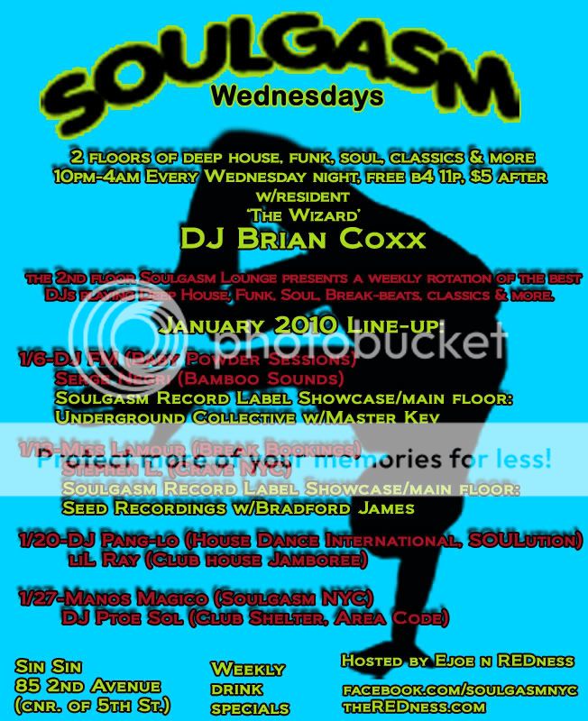 Soulgasm NYC w/ guest Bradford James -Wed. 1/13 January2010-soulgasm-2