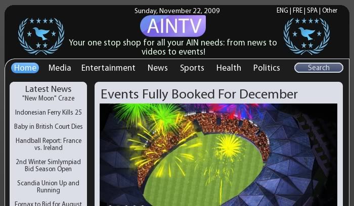 AINTv | Straight off the website! | Sunday, November 22, 2009 New1