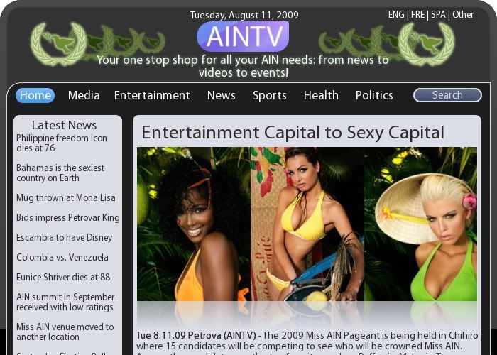 AINTv | Straight off the website! | Sunday, November 22, 2009 News1-1