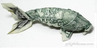 AMAZING ORIGAMI!! Money-origami-fish-money