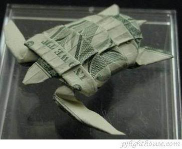 AMAZING ORIGAMI!! Money-origami-turtle