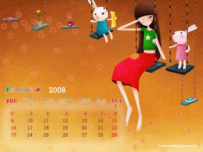 Echi illustration calendar 2008 11