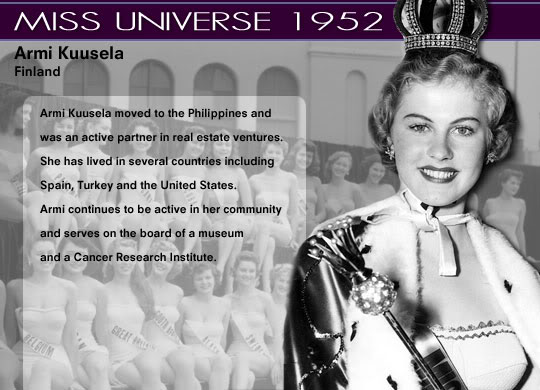 Miss Universe 1952 - 2007 1952