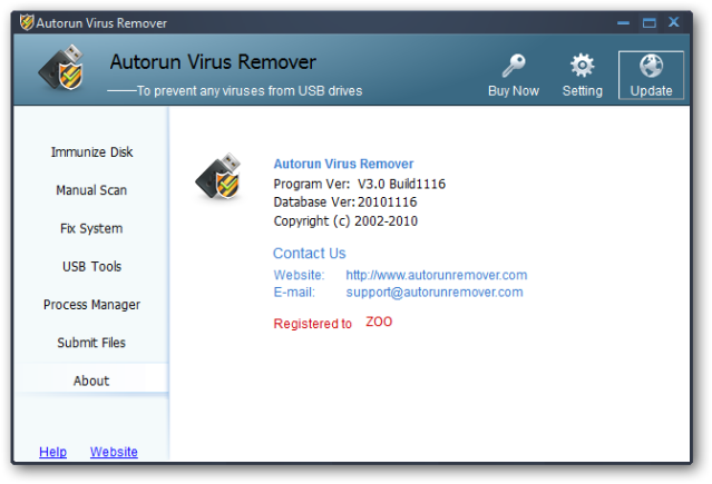  البرنامج الخطير فى القضاء على فيروس الاوتورونAutorun Virus Remover Sshot1el