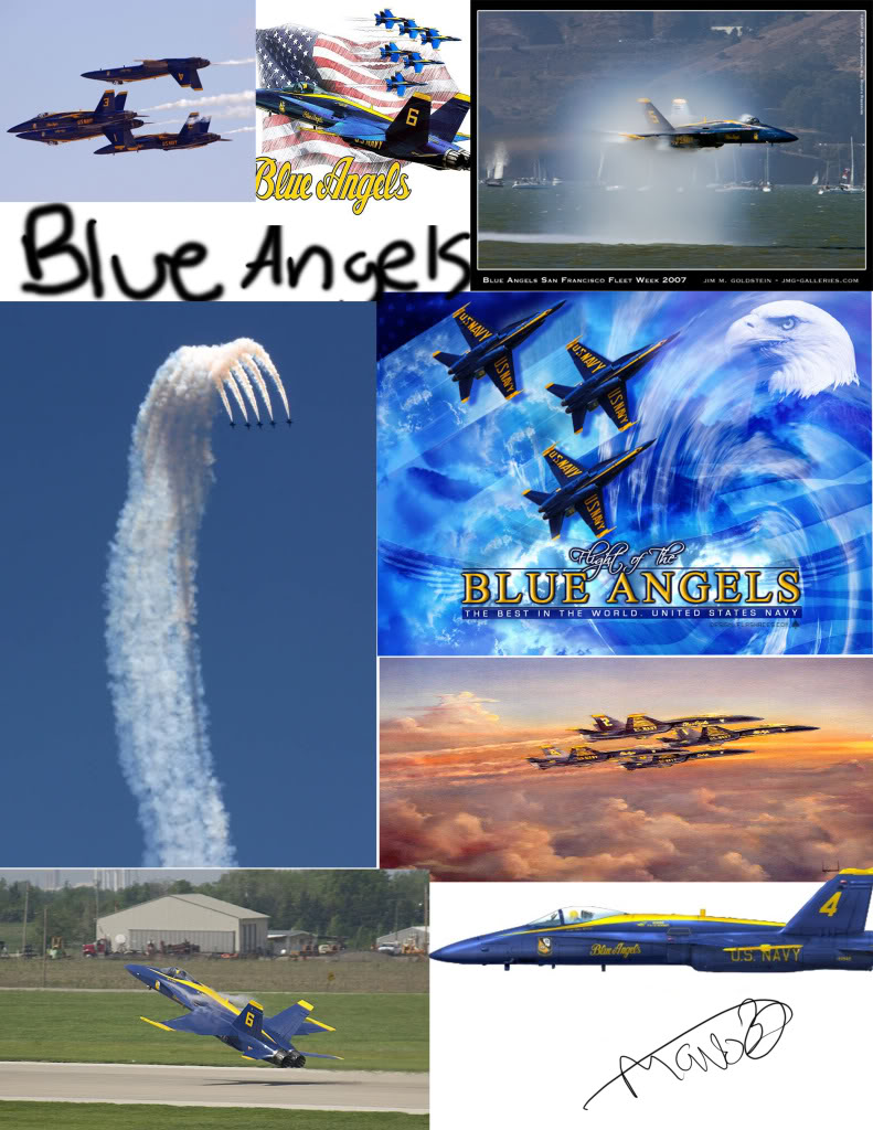 First Background on Photoshop. Blueangels