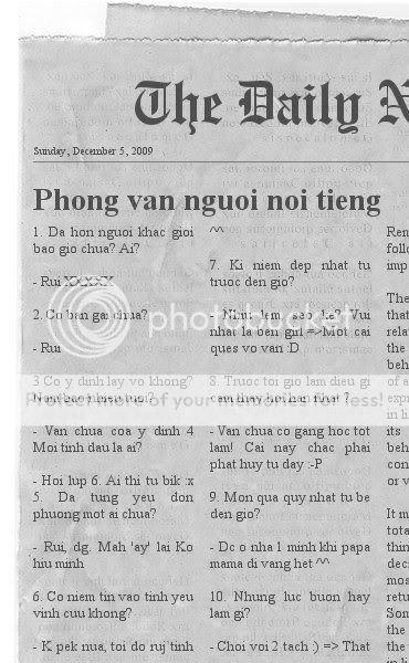 Phỏng vấn các sao 8/8 Newspaper