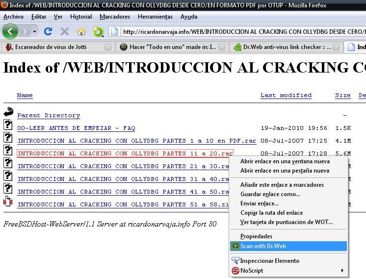 Dr.Web Anti-virus (Add-on para los navegadores I.E / M.F / O) Dr1