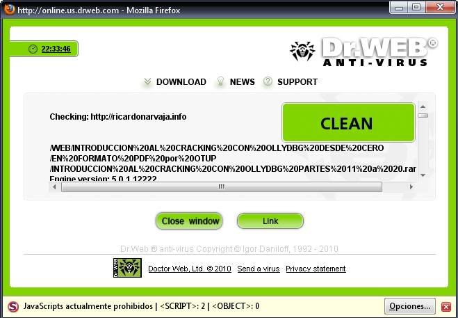 Dr.Web Anti-virus (Add-on para los navegadores I.E / M.F / O) Dr2