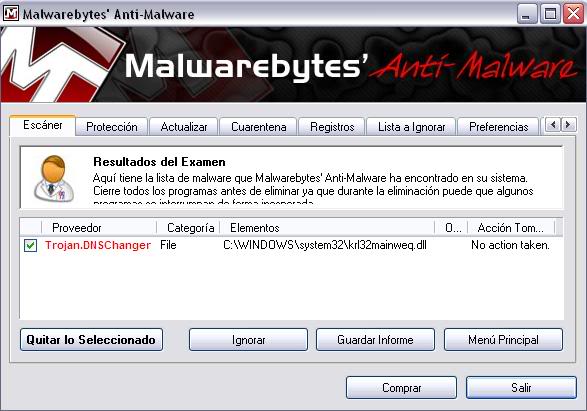 Eliminando H8SrTovfuohojmb.dll + mdefense.exe Malwareb