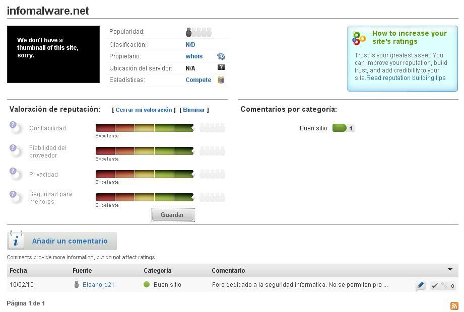 Sistema de valoracin de pginas Web - WOT Wot2