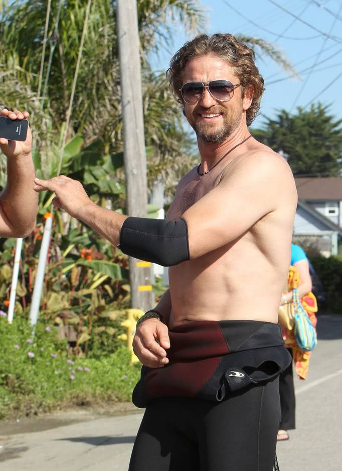 'Chasing Mavericks' Filming October 2011 Gerard-butler-shirtless-wet-suit-10142011-11