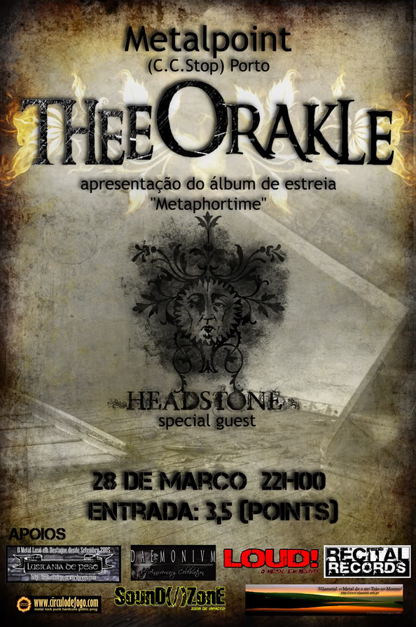 2009.03.28 - THEE ORAKLE + HEADSTONE @ Metal Point - Porto Cartazcopy