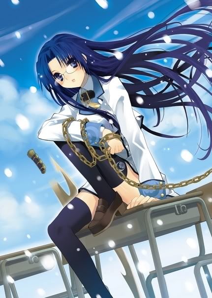 anime girls request Blue-2