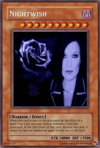 Tarja's funny stuff! -  3 NightwishCardeditedYuGiOh