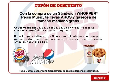 2x1 de whopper Cupon01