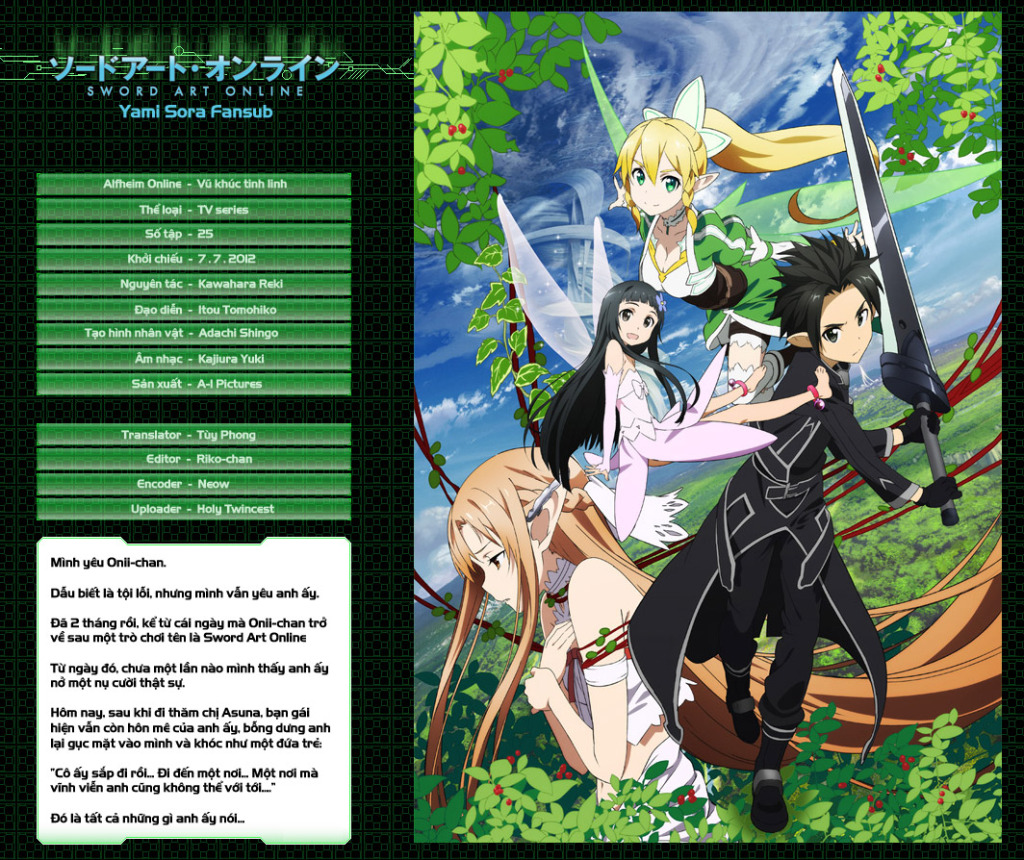 [Anime][YamiSora] Sword Art Online - Season 1 Sao2-5