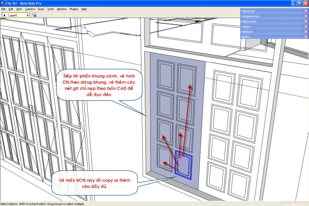 Tutorial : Dựng hình 3D trong SketchUp từ MB-MĐ AutoCAD 22