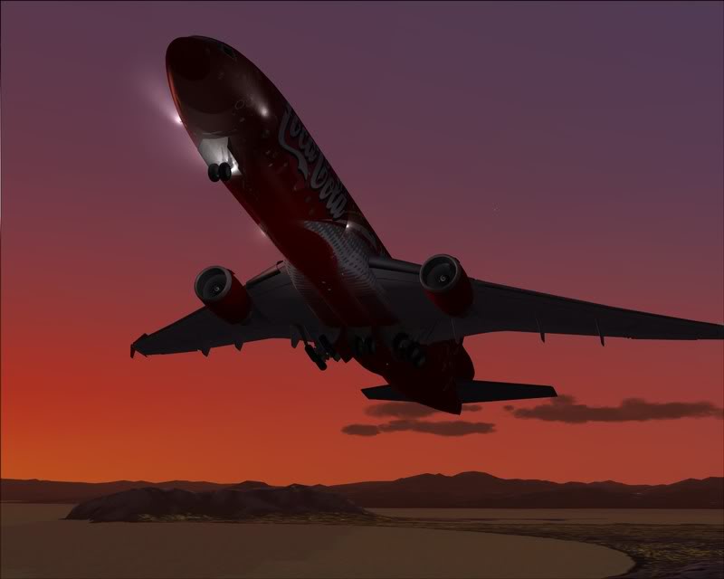 FS9 - Decolagem em Hakodate ....do MD-11 Coca Cola -2008-dec-31-103