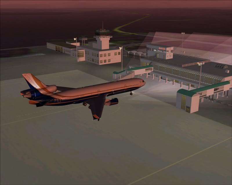 FS9 - Taxi e Gate em Wakkanai...,um pouco de cidade e "The End" -2009-feb-23-094