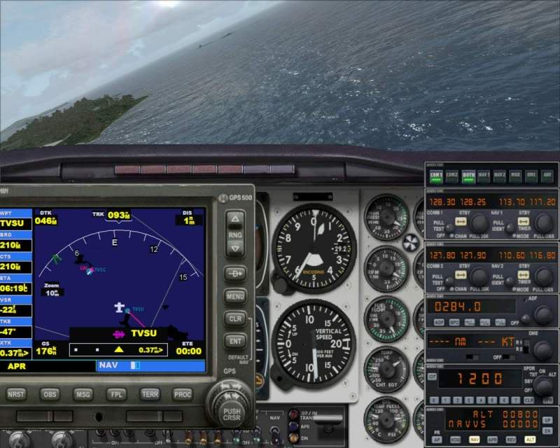 FSX - Cessna 182 e Barom perdidos no Caribe e eu no FSX parte 2 -2009-jun-13-055