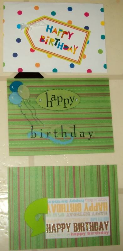 Finished Cards Mensbirthday