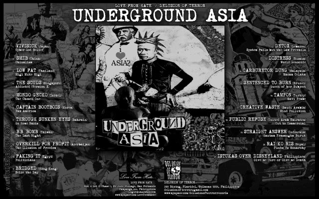 Underground Asia CD Compilation and Eskapo/Istukas over Disneyland Split 7" out now UGASIAADSFORNET