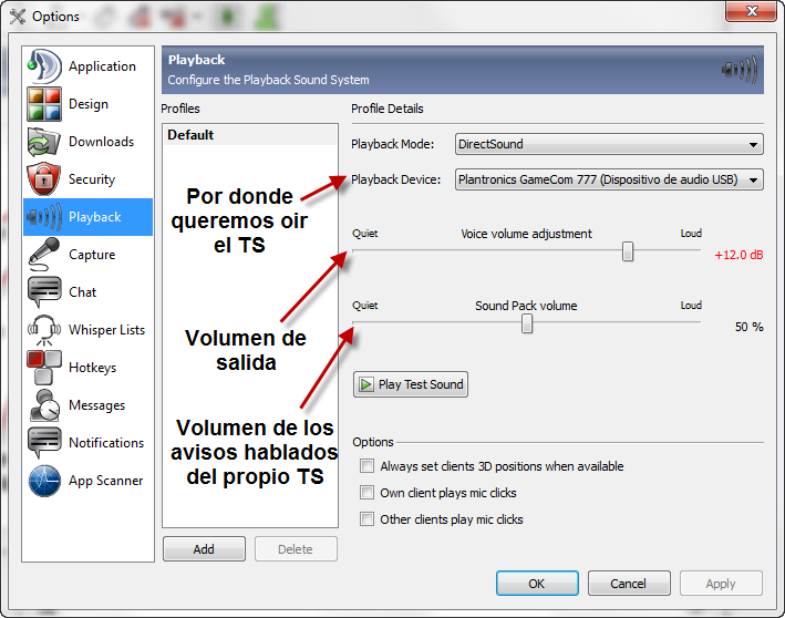 Como ingresar a una canal y como configurar el micrófono TeamSpeak3 4