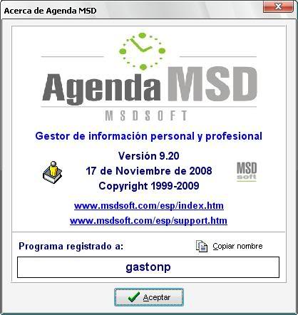 Agenda MSD 9.20 Español (FULL) Imagen1