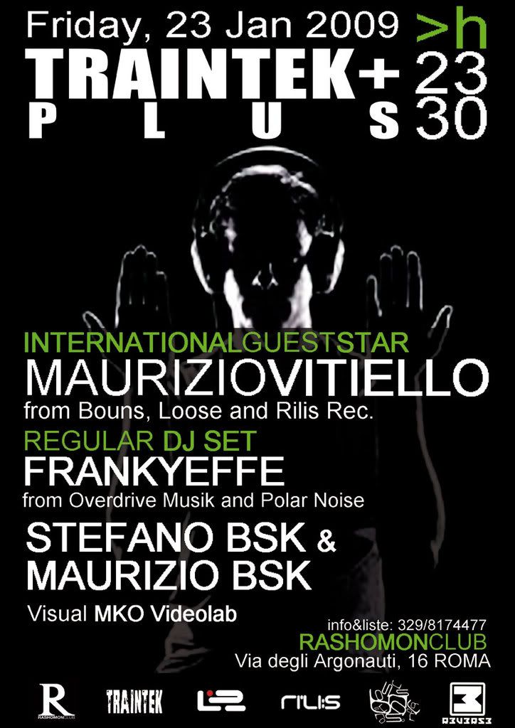 TRAINTEK 23 Gennaio special guest MAURIZIO VITIELLO@Rashomon Club LOCandinazXWEB