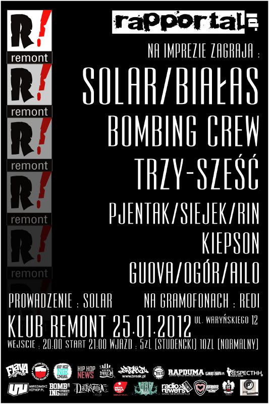 25.01.12 [WaWa] TRZY-SZESC + BOMBING CREW + SOLAR/BIALAS 2501