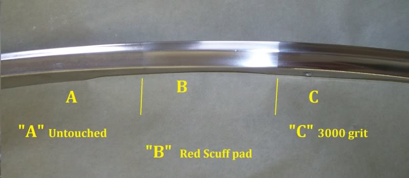 Getting dings out of the stainless side trim on a Roadmaster wagon 008-8